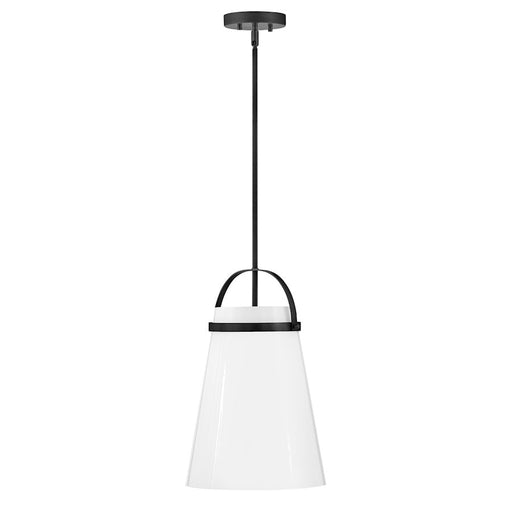 Lark Tori 1 Light Pendant, Black/White - 83053BK