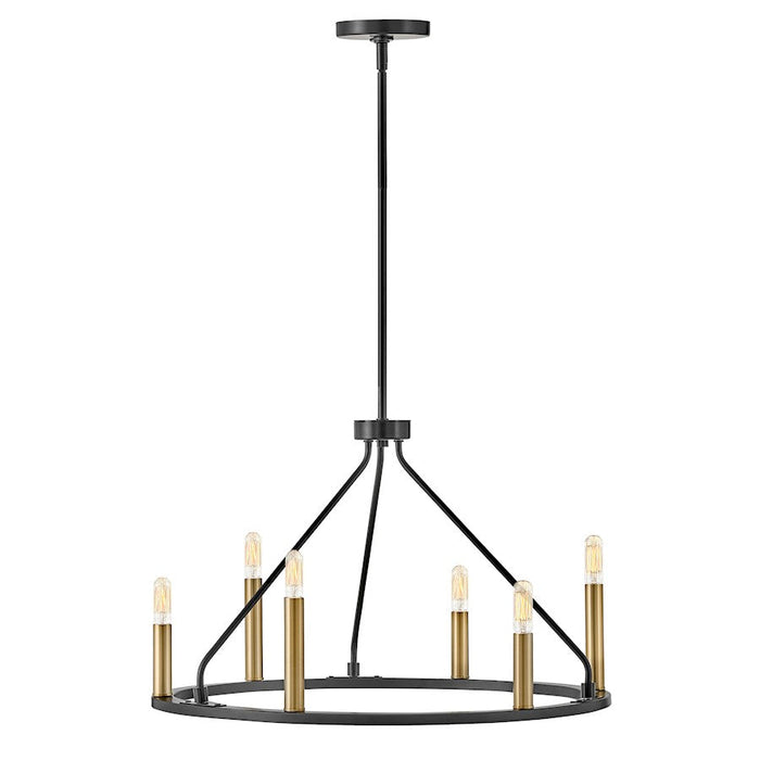 Lark Lazlo Single Tier Chandelier, Black