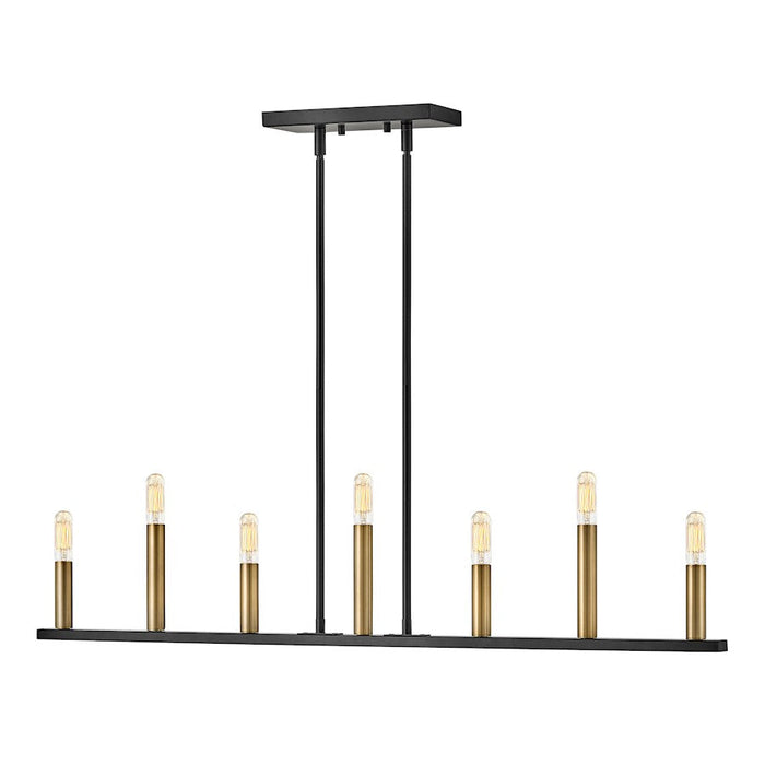 Lark Lazlo 7 Light Linear Chandelier Linear, Black