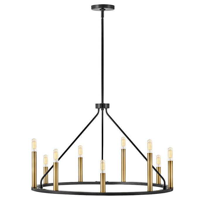 Lark Lazlo Single Tier Chandelier, Black