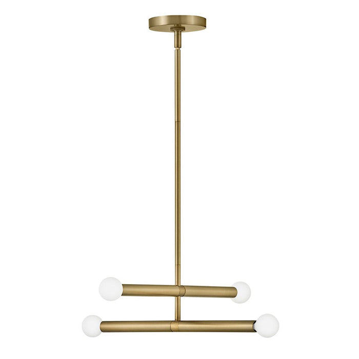 Lark Millie 4 Light Convertible Pendant, Lacquered Brass - 83194LCB