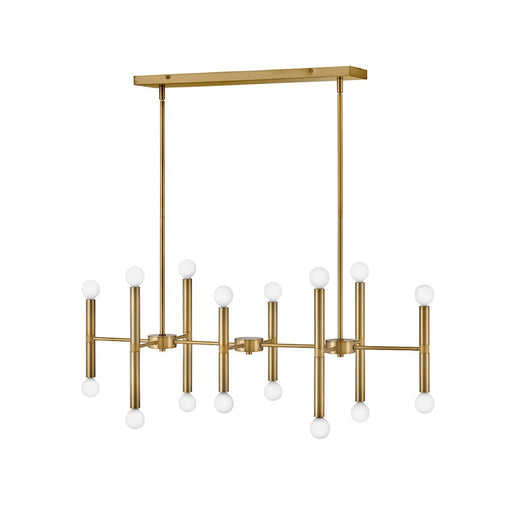 Lark Millie 16 Light Linear Chandelier Linear, Lacquered Brass - 83196LCB
