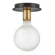Lark Bobbie 1 Light Foyer Flush Mount, Lacquered Brass - 83201LCB