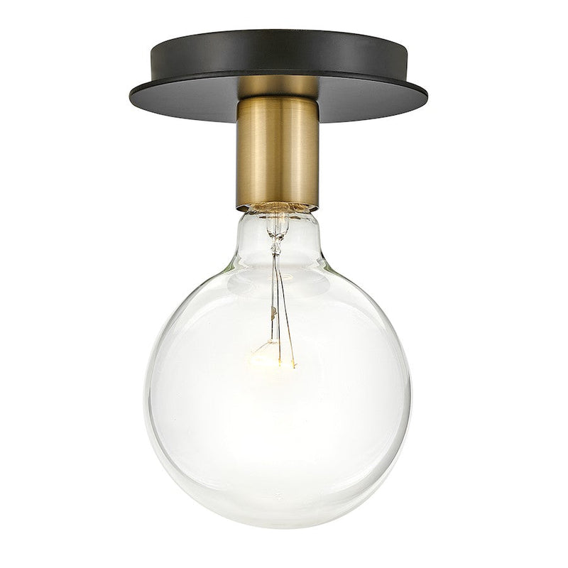 Lark Bobbie 1 Light Foyer Flush Mount, Lacquered Brass