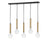 Lark Bobbie 5 Light Linear Chandelier, Lacquered Brass