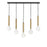 Lark Bobbie 5 Light Linear Chandelier, Lacquered Brass