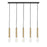 Lark Bobbie 5 Light Linear Chandelier, Lacquered Brass