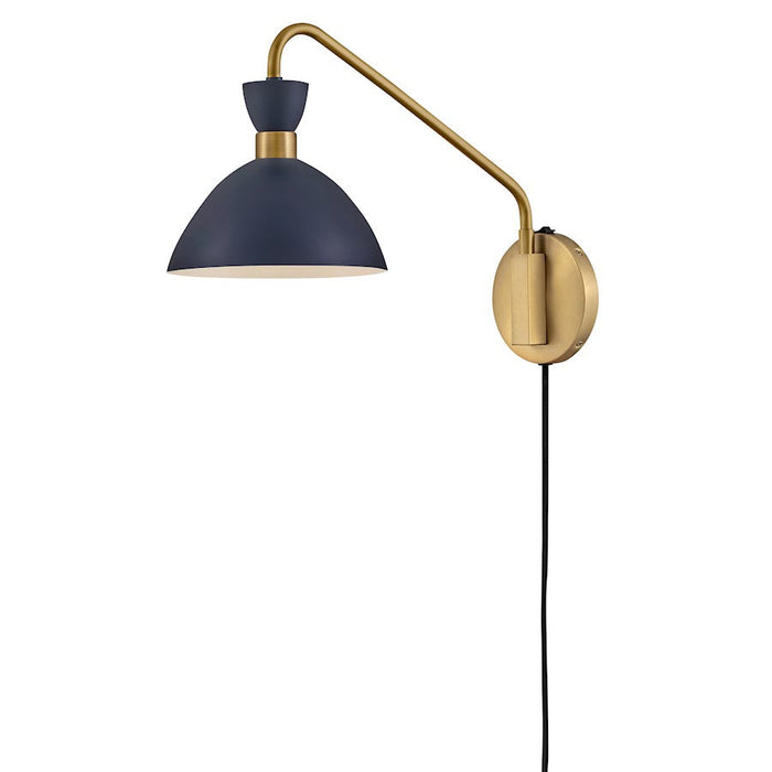 Lark Simon 1 Light Wall Sconce, Heritage Brass Accents