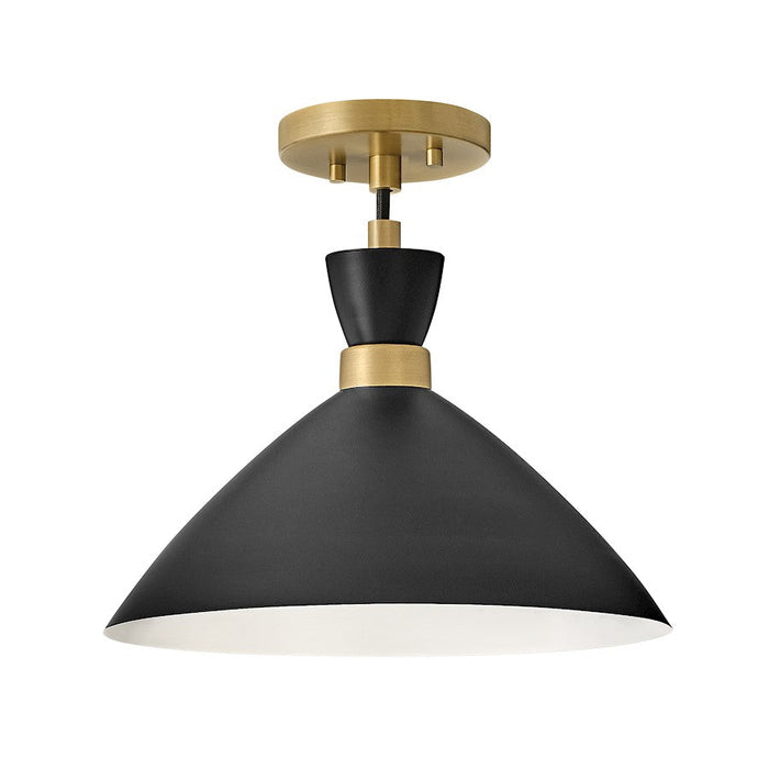 Lark Simon 1 Light Pendant, Heritage Brass Accents