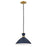 Lark Simon 1 Light Pendant, Matte Navy/Heritage Brass accents - 83257MV-HB