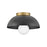 Lark Stu 1 Light 5" Flush Mount, Black - 83301BK