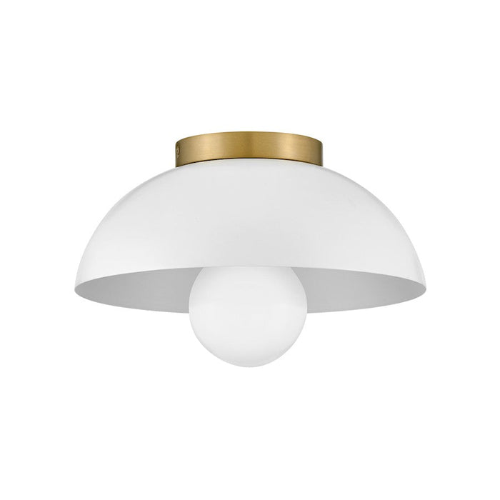 Lark Stu 1 Light 5" Flush Mount, Matte White - 83301MW