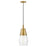 Lark Livie 1 Light Pendant, Lacquered Brass/Clear - 83397LCB