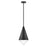 Lark Betty 1 Light 18" Pendant, Black/Cased Opal - 84127BK