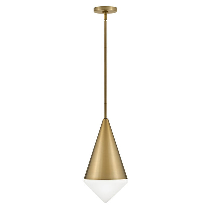 Lark Betty 1 Light 18" Pendant, Lacquered Brass/Cased Opal - 84127LCB