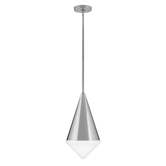 Lark Betty 1 Light 18" Pendant, Polished Nickel/Cased Opal - 84127PN