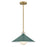 Lark Milo 1 Light 7" Pendant, Lacquered Brass/Sage Green accents - 84437LCB-SG