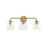 Lark Percy 3 Light Bath Vanity, Lacquered Brass/Clear - 85013LCB