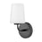 Lark Kline 1 Light Wall Sconce, Black/White - 853450BK