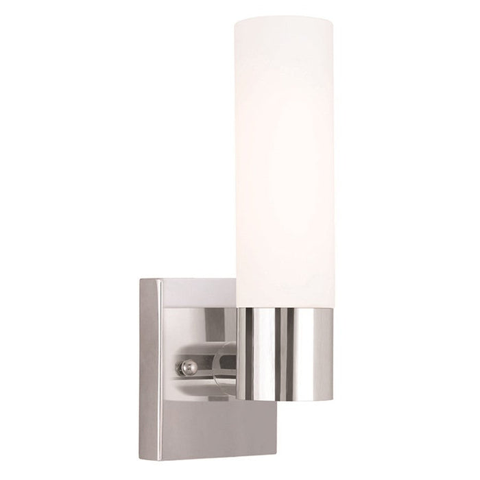 Livex Lighting Aero Wall Sconce, Square Backplate