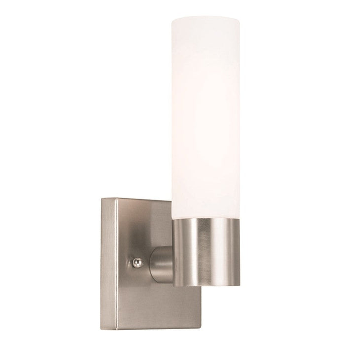 Livex Lighting Aero Wall Sconce, Square Backplate