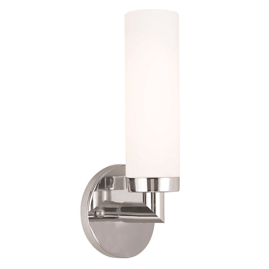 Livex Lighting Aero Wall Sconce, Round Backplate