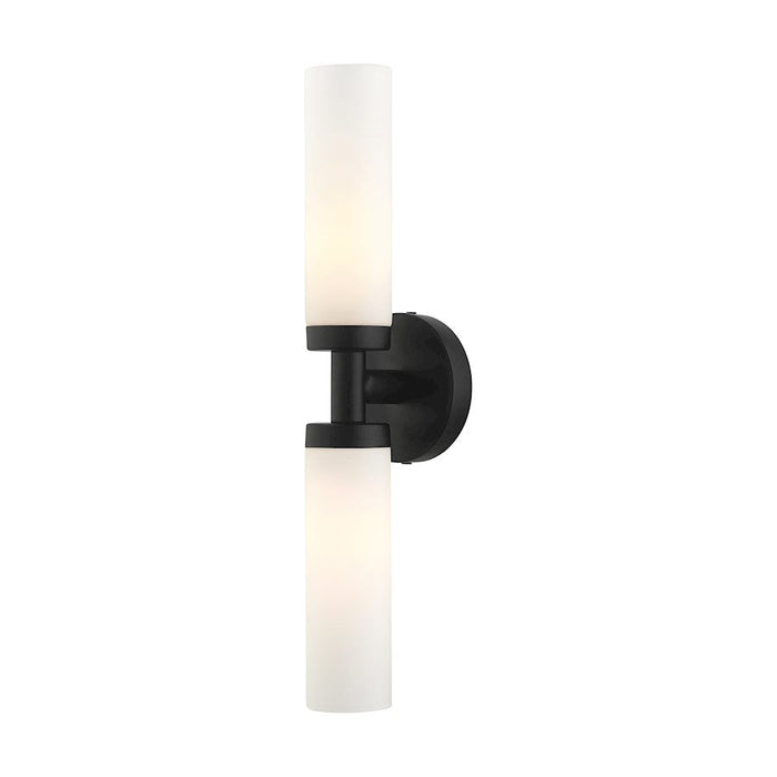 Livex Aero 2 Light ADA Vanity Sconce, Black - 10104-04