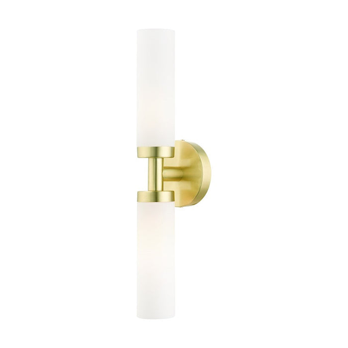 Livex Aero 2 Light ADA Vanity Sconce, Satin Brass - 10104-12