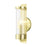 Livex Castleton 1 Light ADA Single Sconce, Satin Brass/Clear Cylinder - 10141-12