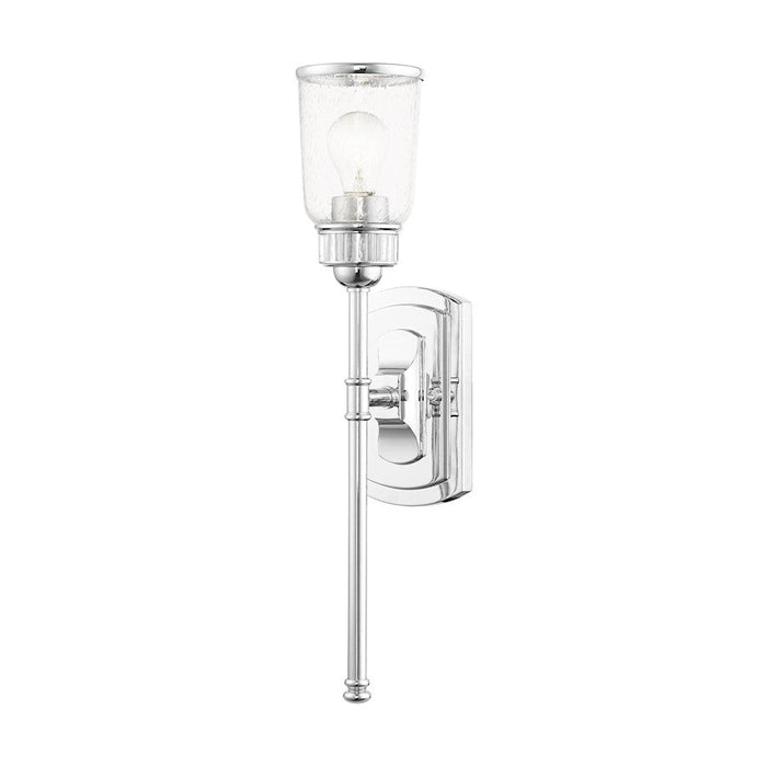 Livex Lawrenceville 1 Light Wall Sconce, Polished Chrome - 10511-05