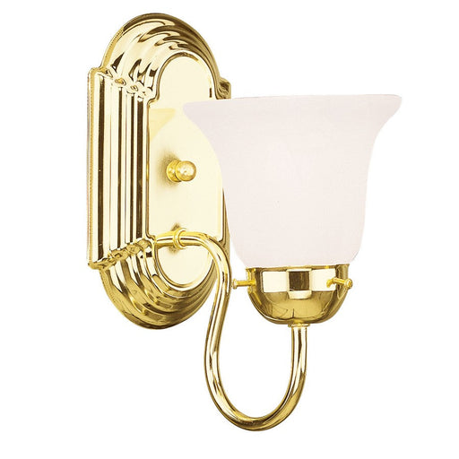 Livex Lighting Riviera 1 Light Wall Sconce, Polished Brass