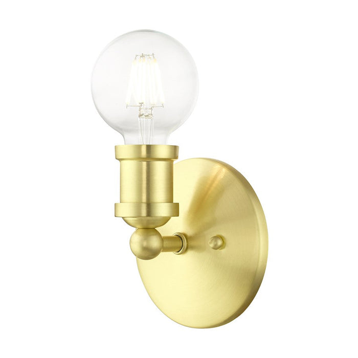 Livex Lansdale 1 Light ADA Wall Sconce, Satin Brass - 14420-12