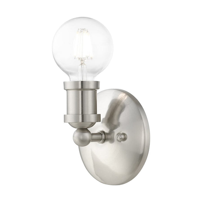 Livex Lansdale 1 Light ADA Wall Sconce, Brushed Nickel - 14420-91