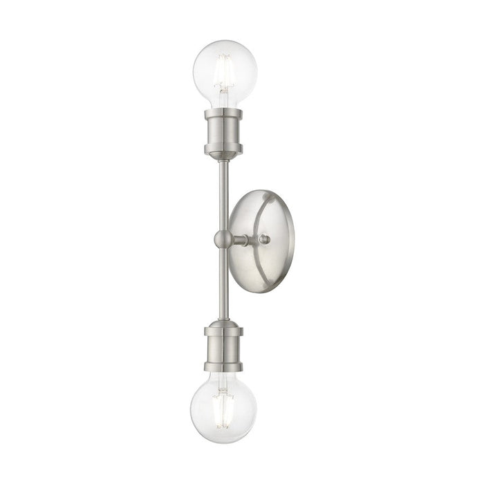 Livex Lansdale 2 Light ADA Vanity Sconce, Brushed Nickel - 14422-91