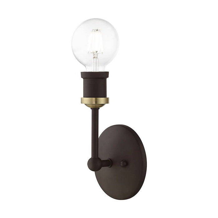 Livex Lansdale 1 Light ADA Vanity Sconce, Bronze/Antique Brass - 14429-07