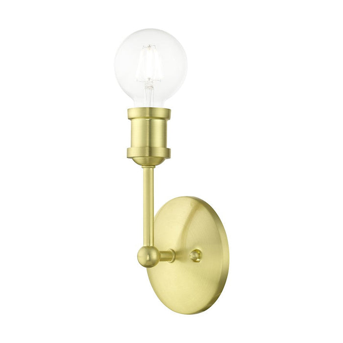 Livex Lansdale 1 Light ADA Vanity Sconce, Satin Brass - 14429-12