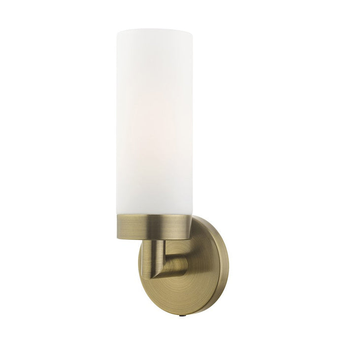 Livex Aero 1 Light ADA Wall Sconce, Antique Brass - 15071-01