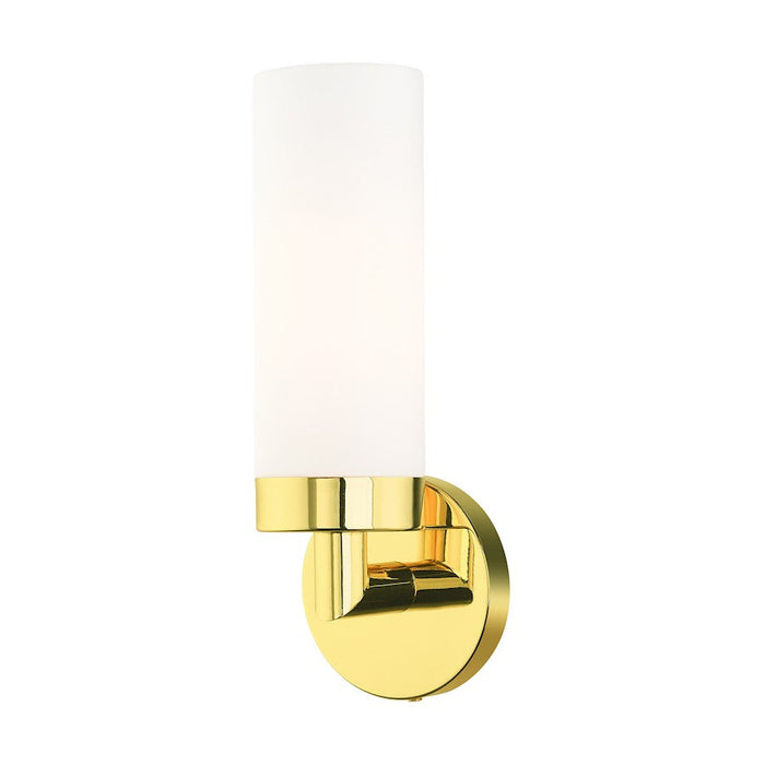 Livex Aero 1 Light ADA Wall Sconce, Polished Brass - 15071-02