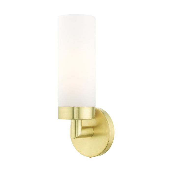 Livex Aero 1 Light ADA Wall Sconce, Satin Brass - 15071-12