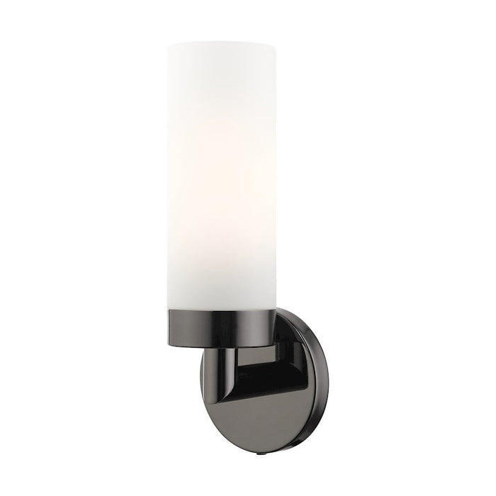 Livex Aero 1 Light ADA Wall Sconce, Black Chrome - 15071-46