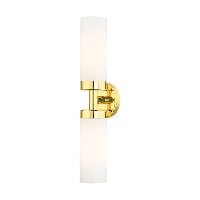 Livex Aero 2 Light ADA Vanity Sconce, Polished Brass - 15072-02