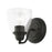 Livex Montgomery 1 Light Wall Sconce, Black/Clear