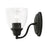 Livex Montgomery 1 Light Wall Sconce, Black/Clear