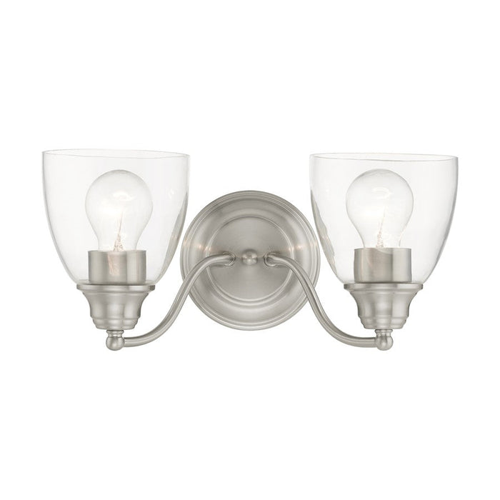 Livex Montgomery 2 Light Vanity Sconce, Brushed Nickel - 15132-91