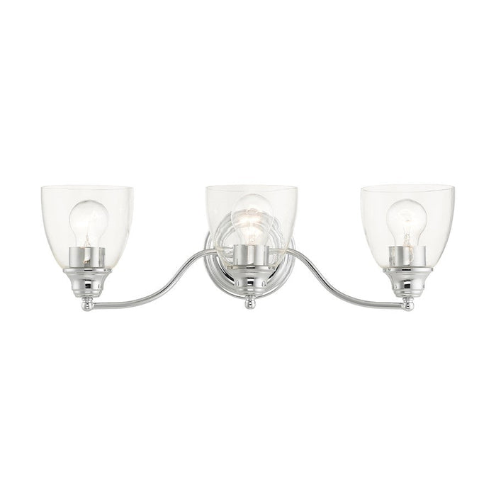 Livex Montgomery 3 Light Vanity Sconce, Polished Chrome - 15133-05