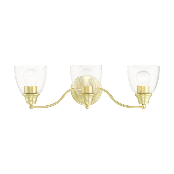 Livex Montgomery 3 Light Vanity Sconce, Satin Brass - 15133-12