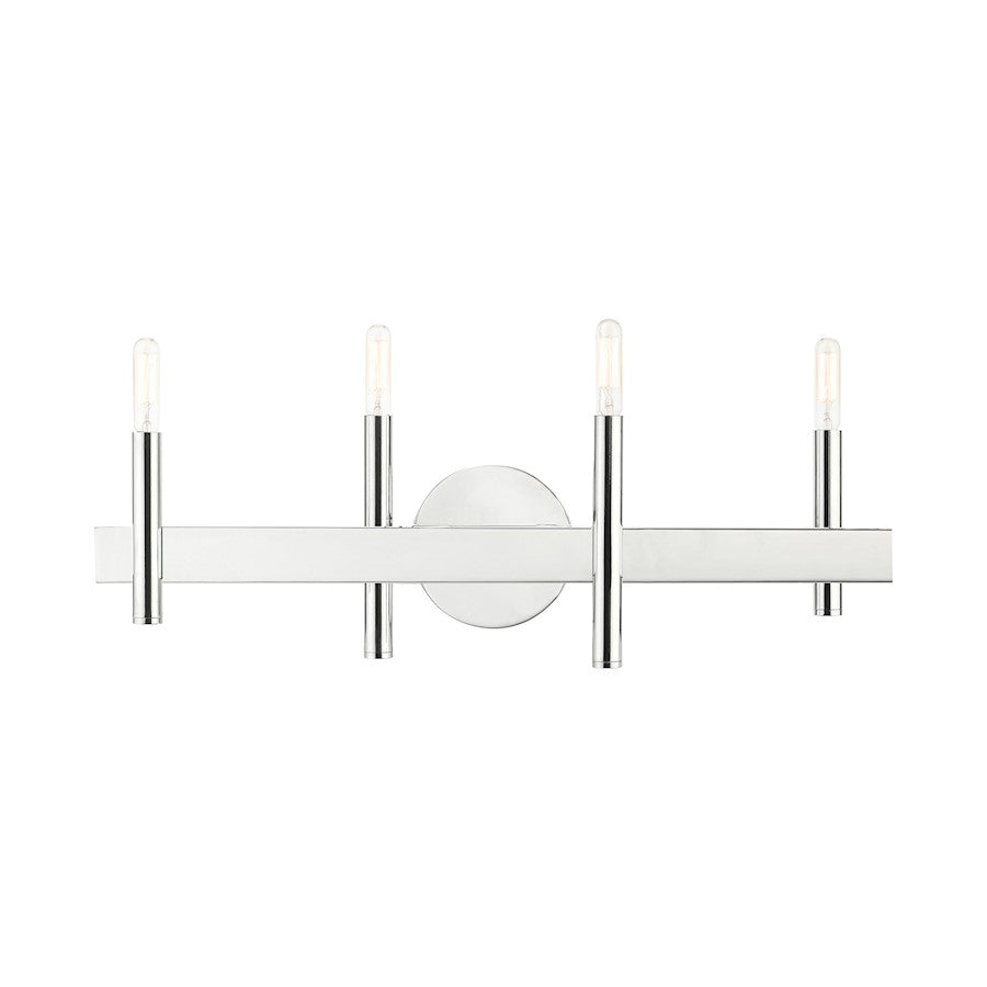 Livex Denmark 4 Light Vanity Sconce, Polished Chrome - 15584-05