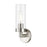 Livex Ludlow 1 Light ADA Single Sconce, Brushed Nickel/Clear - 16171-91