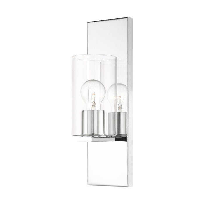 Livex Zurich 1 Light Sconce, Polished Chrome/Clear Glass - 16551-05