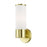 Livex Lindale 1 Light ADA Wall Sconce, Brass/Opal White Twist Lock